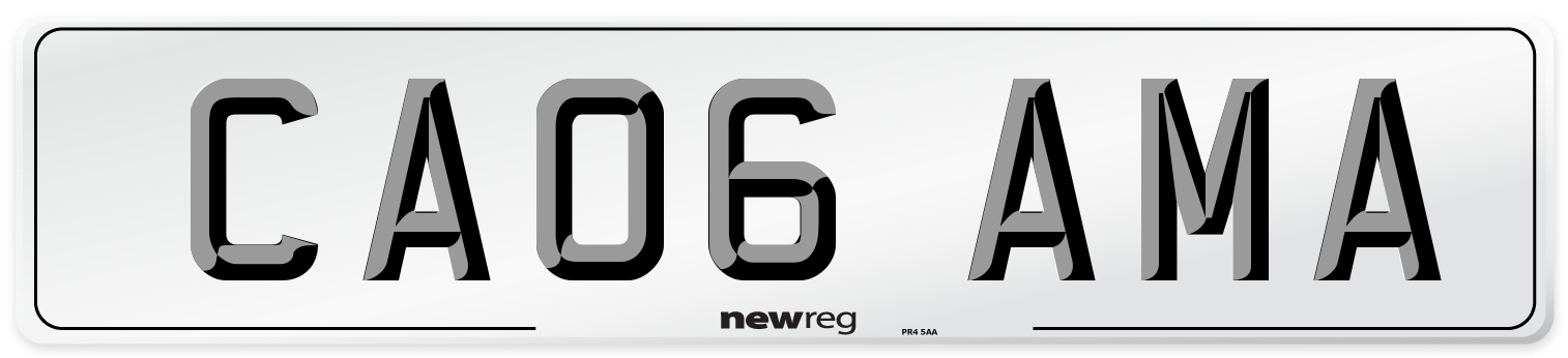CA06 AMA Number Plate from New Reg